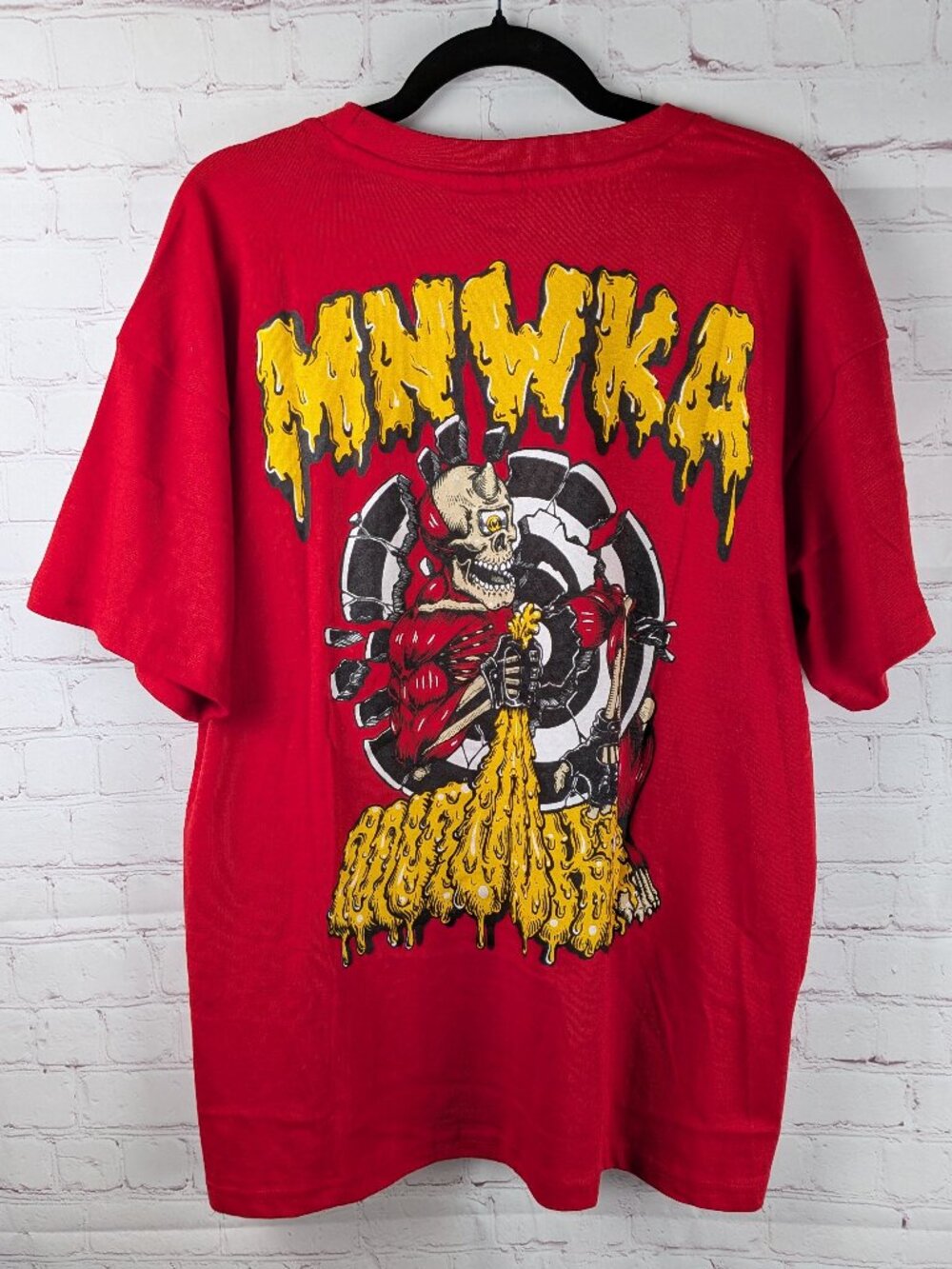 NEW Mishka Red Skull Cyclops Graphic Tee L